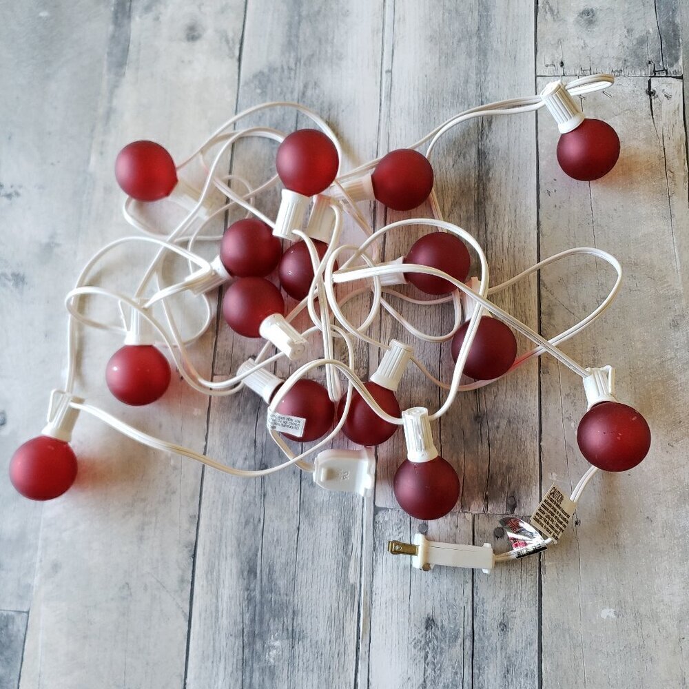 Red Glass Bulb Light String